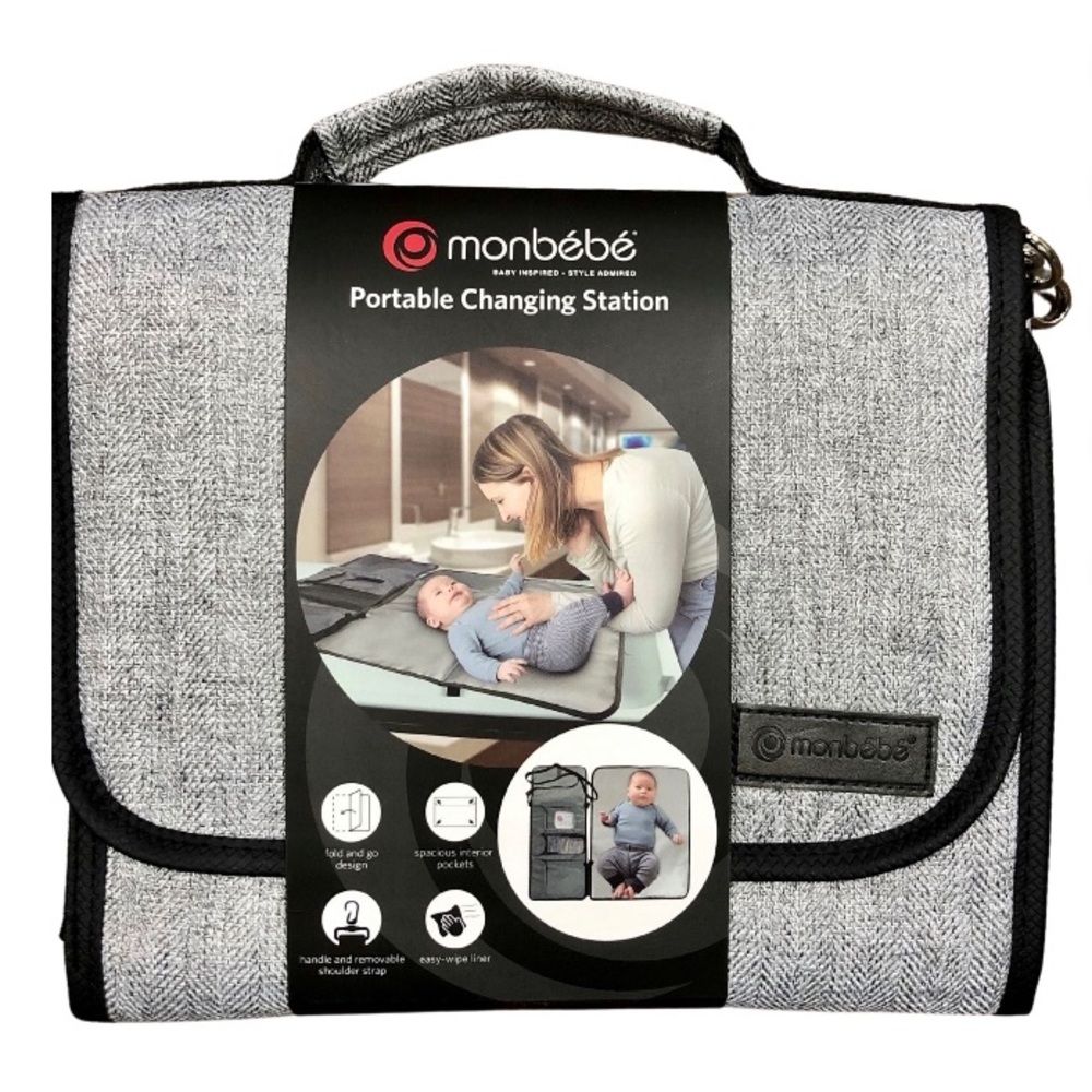 Monbebe Portable Changing Station in Gray